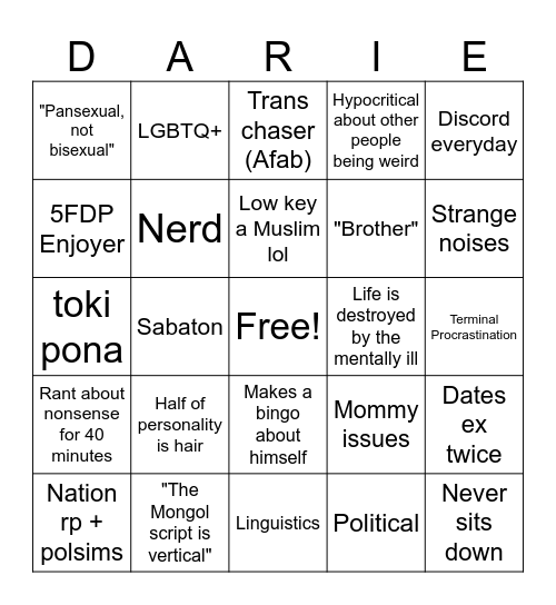 Untitle Bingo Card