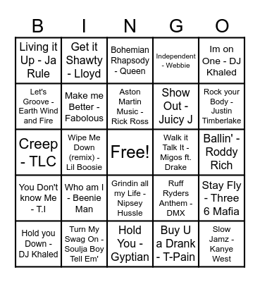 MUSICAL BINGO! ROUND 1 Bingo Card