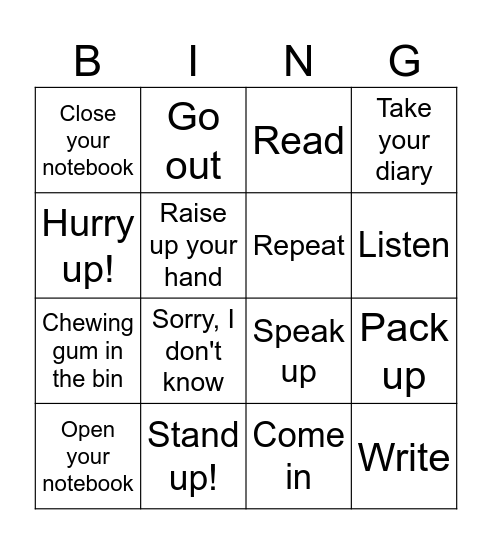 Bingo Card