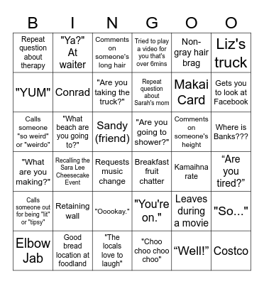 XMAS 2023 Bingo Card