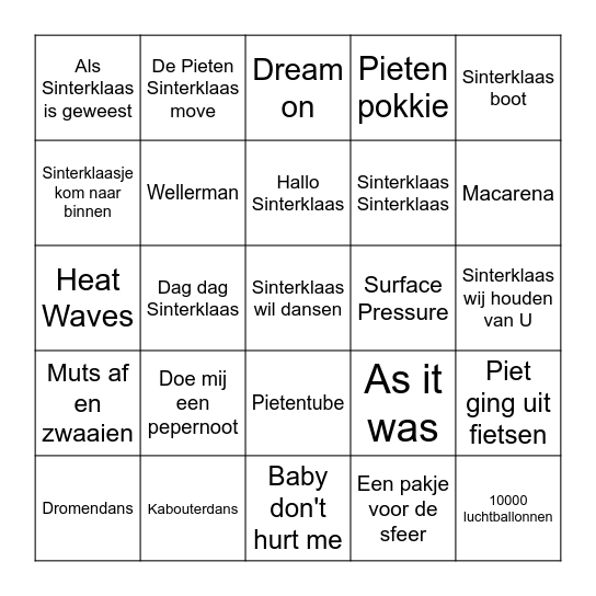 SWINGO Storm Bingo Card