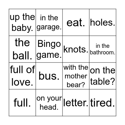 b/p, d/t, g/k Bingo Card