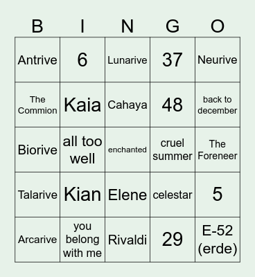 siapa aku Bingo Card