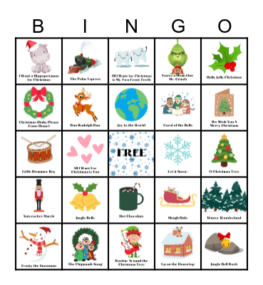 Christmas Music Bingo Card