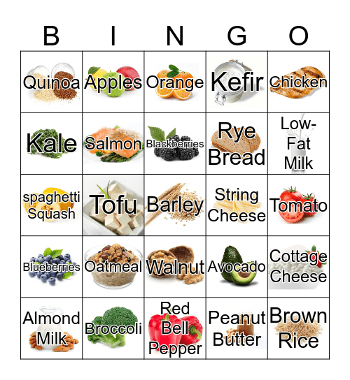 The Tradition of Good Nutrition Bingo Card