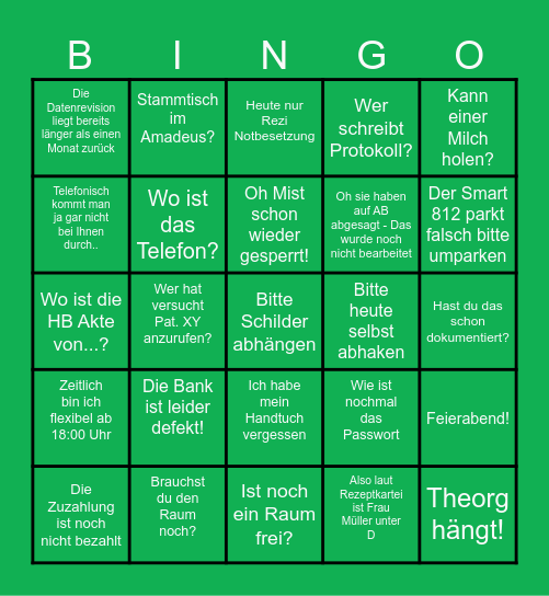 BRÜCHE Bingo Card