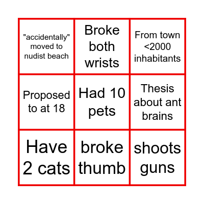 Opera Christmas Bingo Card