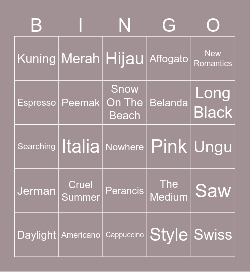 Fleur's Bingo with Kak Mily Bingo Card