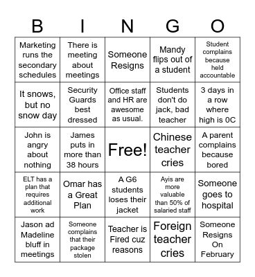 Kaiwen Bingo Academy! (12/3-12/10)Ai Bingo Card