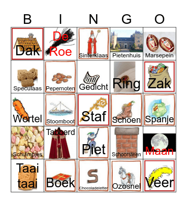 Sinterklaas Bingo Card