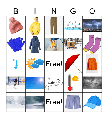 Weather BINGO Card