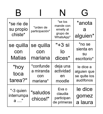Aracelis bingo Card