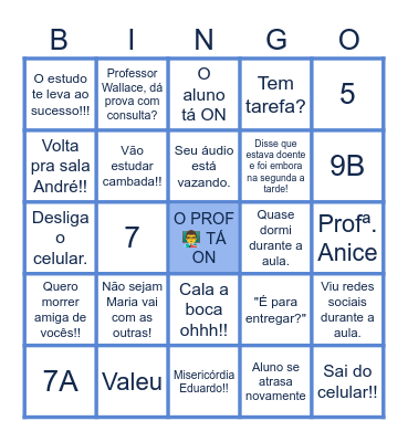PROFESSORA REGINA/ 2023 Bingo Card
