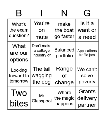 Glasspool Christmas Bingo 2023 Bingo Card