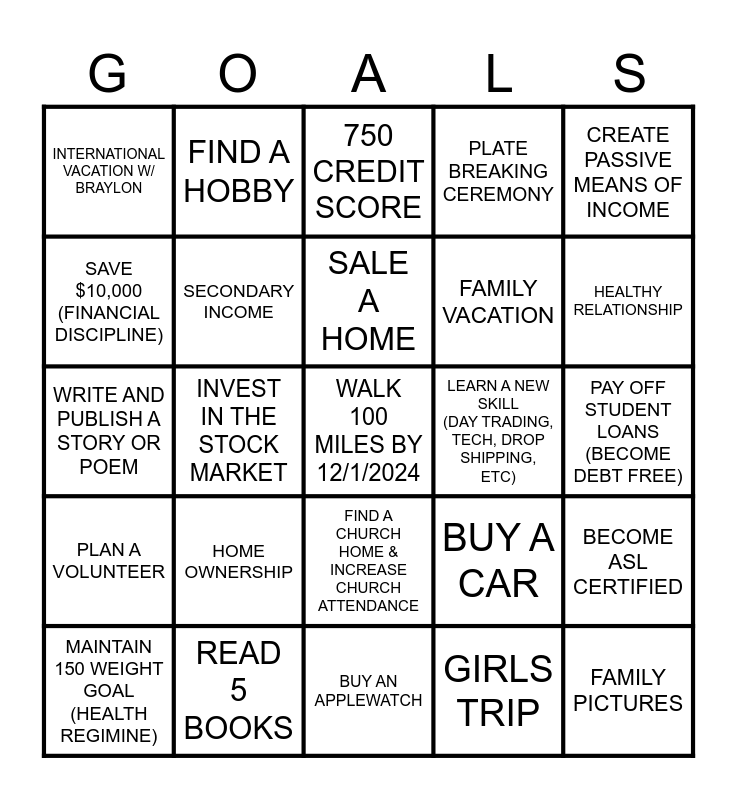 2024 Bingo Card   2024 