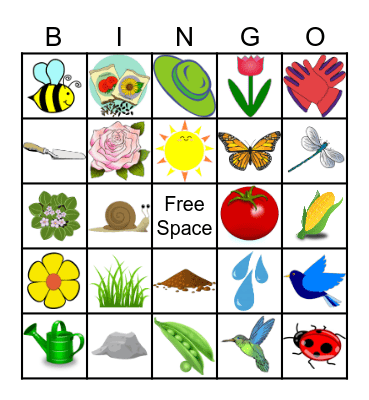 Garden Bingo Card