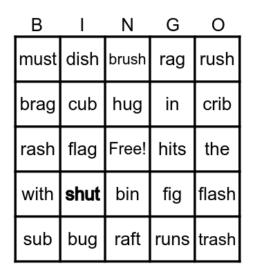 Blast Unit 4&5 PRSW Words Bingo Card