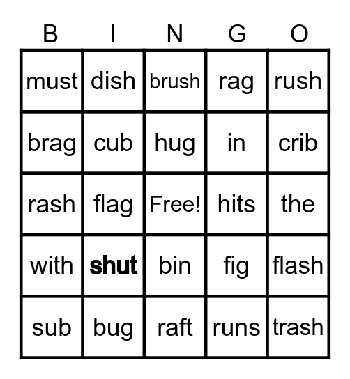 Blast Unit 4&5 PRSW Words Bingo Card