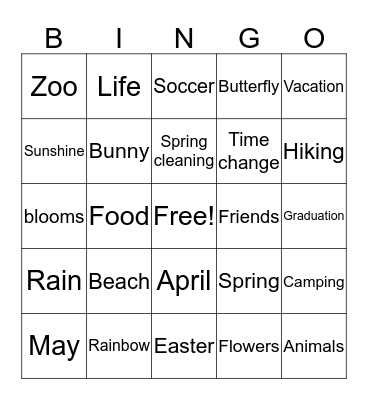 Random Bingo! Bingo Card