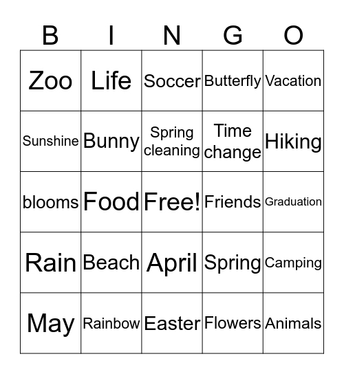 Random Bingo! Bingo Card