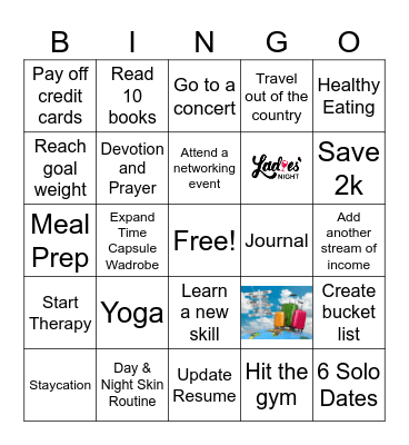 2024 Vision Board Bingo Card