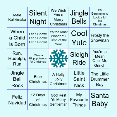 Holiday Bingo! Bingo Card
