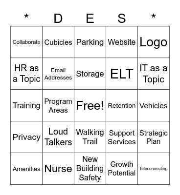 DES Bingo Card