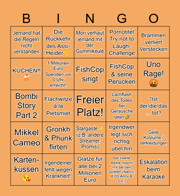 FRIENDLY FIRE🔥 BINGO 2023 Bingo Card