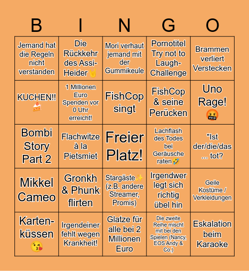 FRIENDLY FIRE🔥 BINGO 2023 Bingo Card