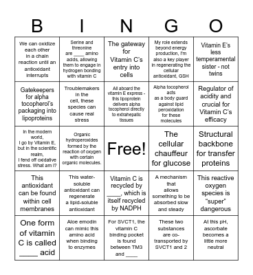 Aloe Vera Bingo Sheet Bingo Card