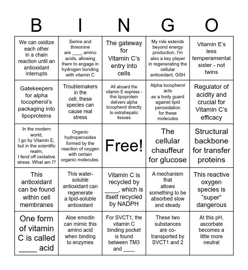 Aloe Vera Bingo Sheet Bingo Card