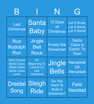 BSLS HOLIDAY BINGO Card
