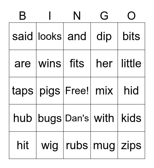 The Big Win Bingo Card