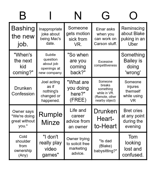 MMS Holiday Bingo Card