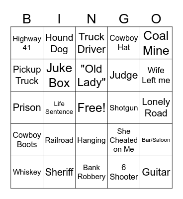 Crossroads Blues Bingo Card