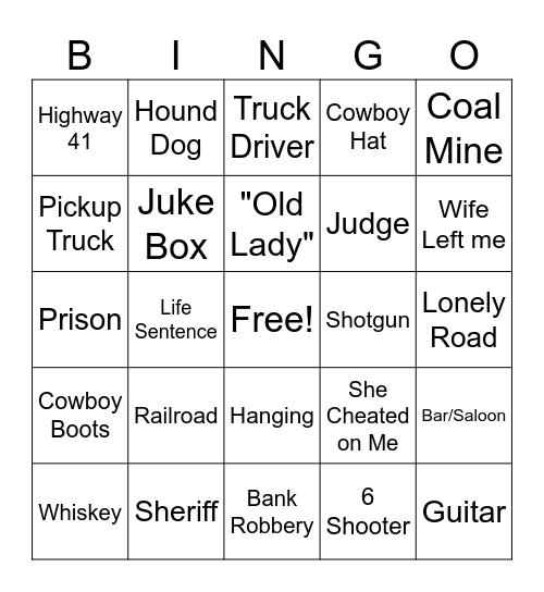 Crossroads Blues Bingo Card