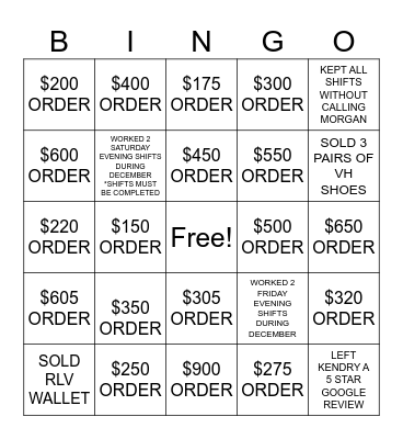 DECEMBER 2023 Bingo Card