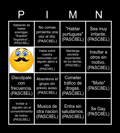 MEXICO BINGO Card