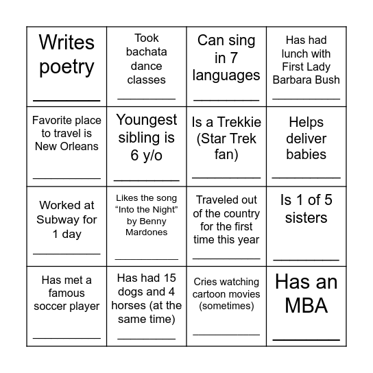 This Commisisoner... Bingo Card