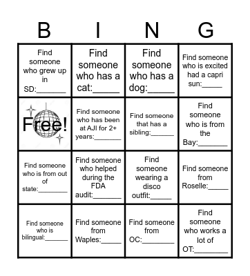 QC BINGO Card