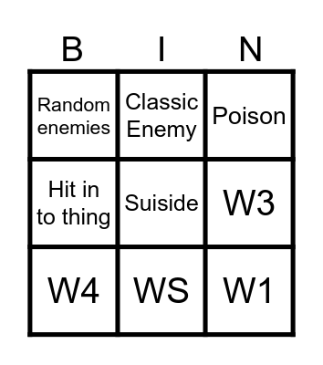 Mario wonder deaths Bingo Card
