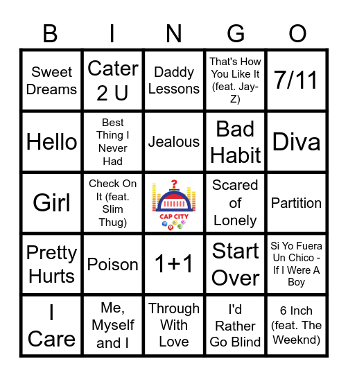 BEYgo Bingo Card