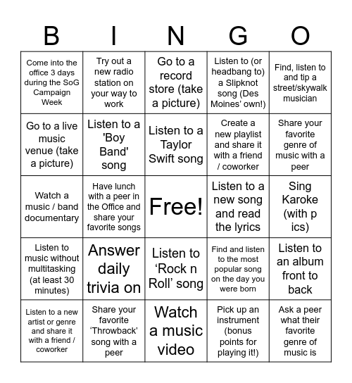 2023 Season of Giving Bingo Card Bingo Card