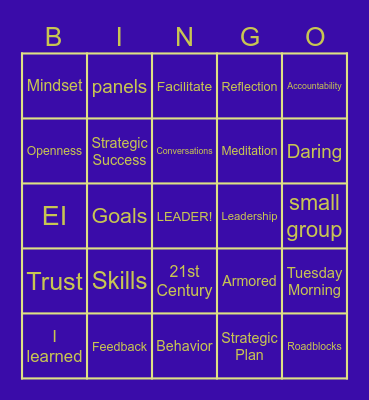 Leadership Podcast Bingo Card