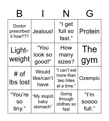 Birches Bingo Card