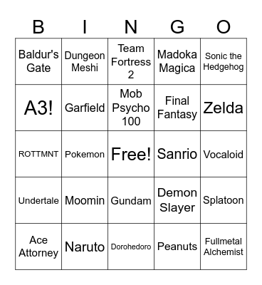 Tumblr-approved uwu wholesome interests Bingo Card