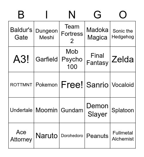 Tumblr-approved uwu wholesome interests Bingo Card