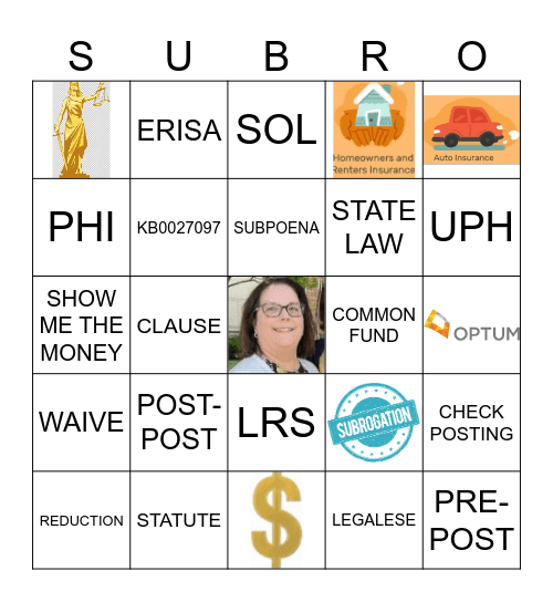 Team Johnson 2023 Subro Bingo Card
