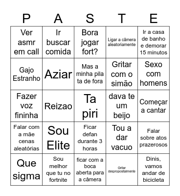 Bingo Pastel Bingo Card