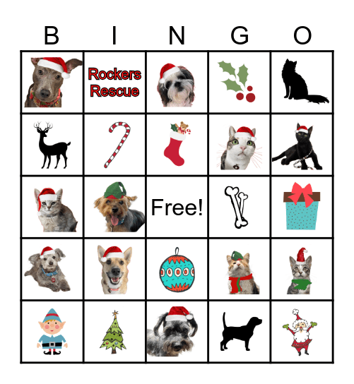 Rockers Rescue - Christmas Bingo! Bingo Card